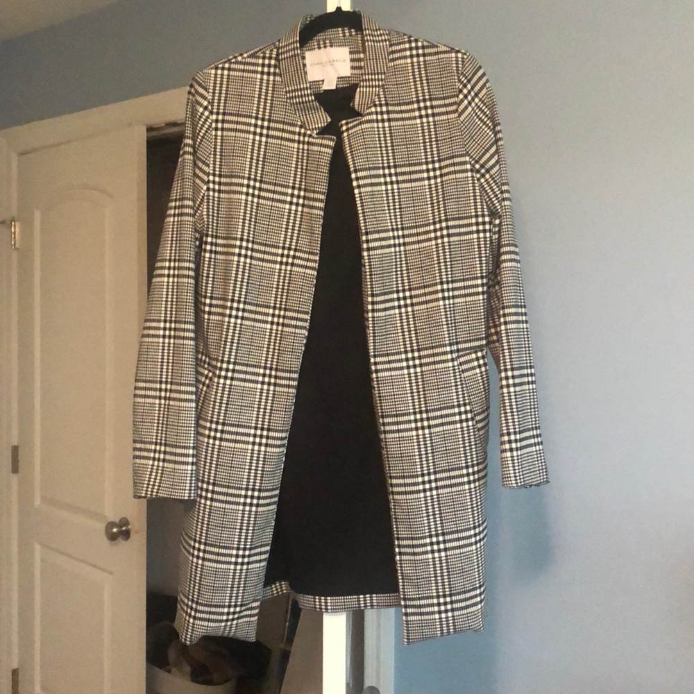 Carolina Belle black and white plaid jacket